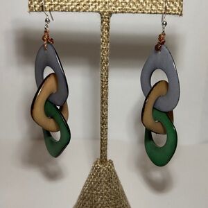 Tagua Linked Drop Earrings - Women’s Jewelry